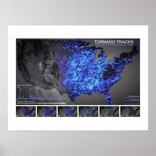 Tornado Tracks Poster
