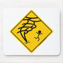 Tornado Warning Sign Mouse Pad