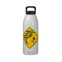 Tornado Warning Sign Reusable Water Bottle