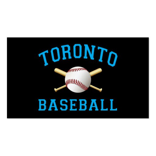 TORONTO BASEBALL BUSINESS CARDS (back side)