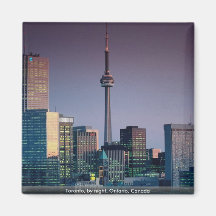 Toronto, by night, Ontario, Canada Fridge Magnets