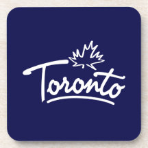 Toronto Leaf Script Coasters
