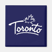 Toronto Leaf Script Fridge Magnet