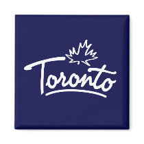 Toronto Leaf Script Fridge Magnet