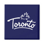 Toronto Leaf Script Fridge Magnet