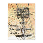 Toronto old power lines postcard