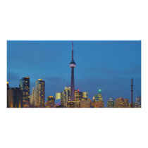 Toronto Ontario Canada Skyline At Night Photo Cards