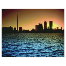 Toronto skyline at sunset, taken from Cherry Beach Custom Flyer