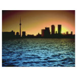 Toronto skyline at sunset, taken from Cherry Beach flyers