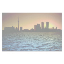Toronto skyline at sunset, taken from Cherry Beach Personalized Stationery