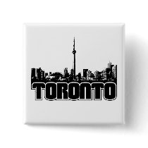 Toronto Skyline Pinback Buttons