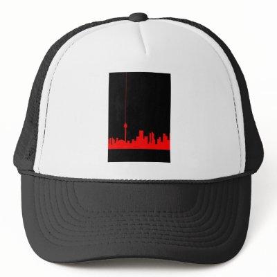 Toronto Skyline Trucker Hats by lonvig