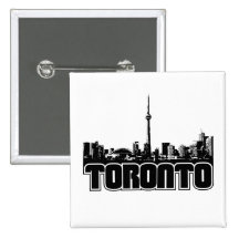 Toronto Skyline Pinback Buttons