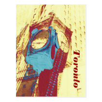 toronto time - old closck by Union station postcards