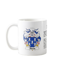 Torres Family Crest cup mugs