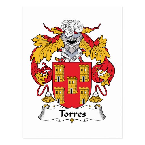 torres-family-crest-postcard-zazzle