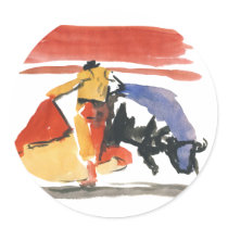 torro & torrero round sticker
