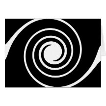 Torsión blanco y negro tarjetón
