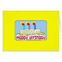 Torta del feliz cumpleaños tarjetas
