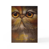 TORTI PERSIAN CAT THANKSGIVING Card by BY_CYRA TORTI PERSIAN CAT THANKSGIVING Card
