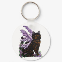 Tortie Fairy Cat keychains