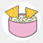 tortilla chips in dip stickers
