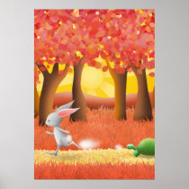 Tortoise and hare 1 - poster print posters