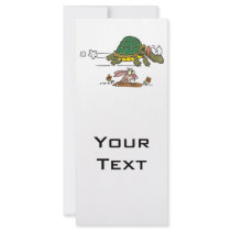 tortoise and the hare funny fable cartoon rack card template