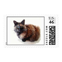 Tortoise Shell Cat Postage Stamps