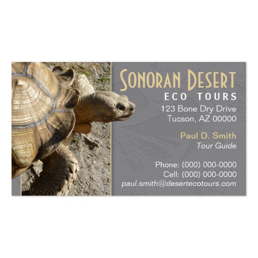 Tortoise/Turtle Business Card (front side)