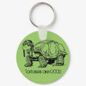Tortoises are COOL! Keychain by GrumpyKittenGraphics Tortoises are COOL! Keychain