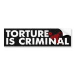 Torture is Criminal Bumper Sticker