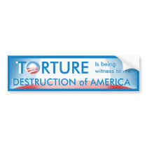 Torture is Destruction of America bumper stickers