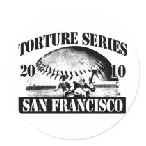 Torture Series Baseball 2010 San Francisco Giants Round Stickers