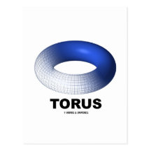 Torus (Blue Toroid Topology) Postcards