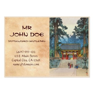 Toshogu Shrine Hiroshi Yoshida japanese fine art Business Card Template