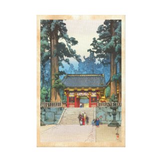 Toshogu Shrine Hiroshi Yoshida japanese fine art Stretched Canvas Print