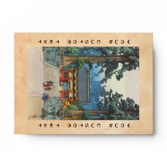 Toshogu Shrine Hiroshi Yoshida japanese fine art Envelope