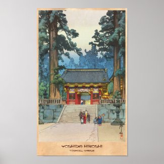 Toshogu Shrine Hiroshi Yoshida japanese fine art Posters
