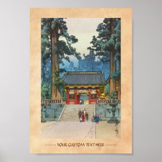 Toshogu Shrine Hiroshi Yoshida japanese fine art Poster