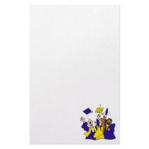 Tossing Cap Blue & Gold Custom Stationery