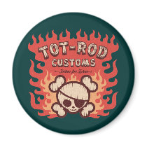Tot-Rod Customs magnets by skullabee Tot-Rod Customs magnets