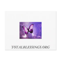 Total Blessings proceeds go to help abused women Postcards