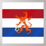 Total football soccer Oranje Dutch lion Poster
