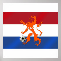 Total football soccer Oranje Dutch lion Poster