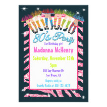 Totally 1980's Party Invitations