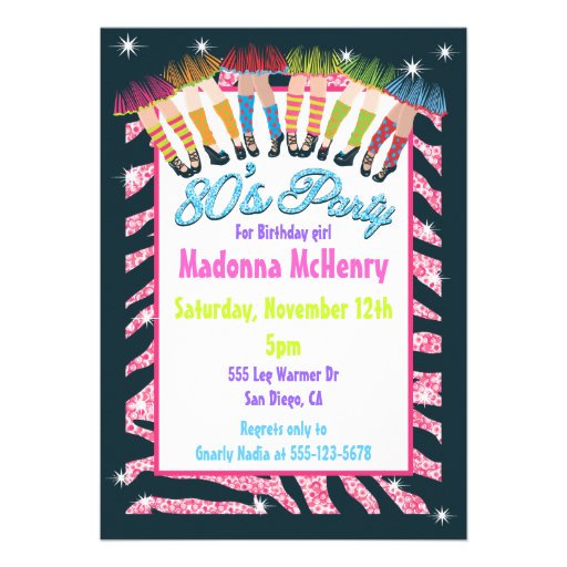 Totally 1980's Party Invitations