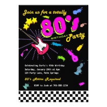 Totally 80's Birthday Party Invitations invitations