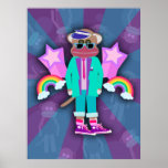 Totally 80s customizable monkey poster posters