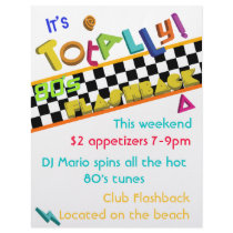 Totally 80's flyer design